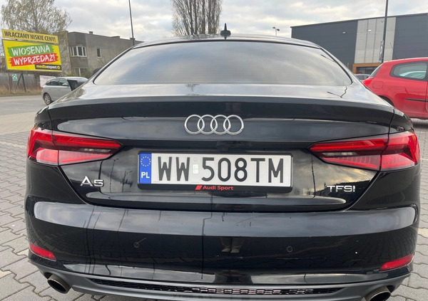 Audi A5 cena 95000 przebieg: 100000, rok produkcji 2018 z Warszawa małe 254